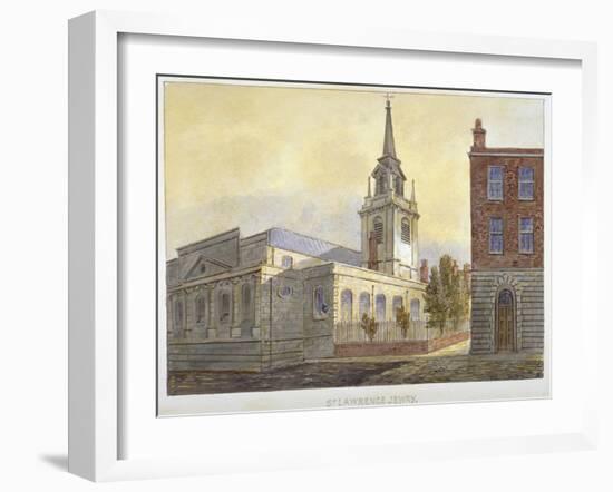 Church of St Lawrence Jewry from Guildhall Yard, City of London, 1810-William Pearson-Framed Giclee Print