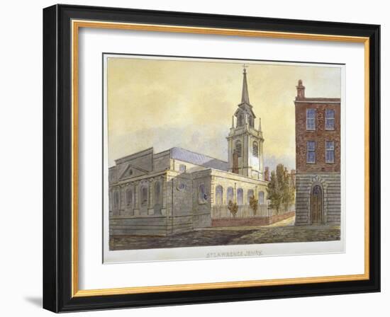 Church of St Lawrence Jewry from Guildhall Yard, City of London, 1810-William Pearson-Framed Giclee Print