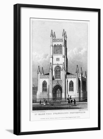 Church of St Mark the Evangelist, Pentonville, Islington, London, 1828-S Lacey-Framed Giclee Print