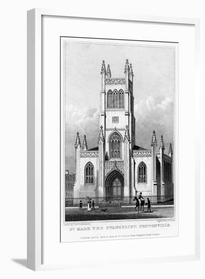 Church of St Mark the Evangelist, Pentonville, Islington, London, 1828-S Lacey-Framed Giclee Print