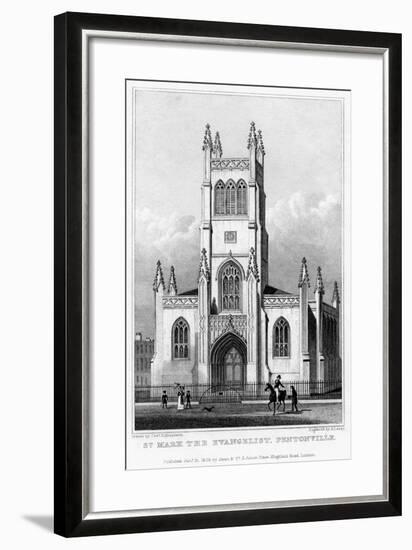 Church of St Mark the Evangelist, Pentonville, Islington, London, 1828-S Lacey-Framed Giclee Print