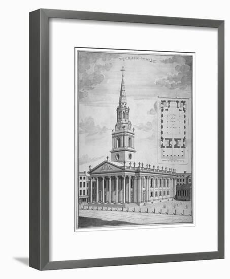 Church of St Martin-In-The-Fields, Westminster, London, C1730-null-Framed Giclee Print