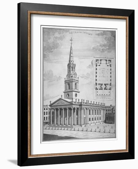 Church of St Martin-In-The-Fields, Westminster, London, C1730-null-Framed Giclee Print