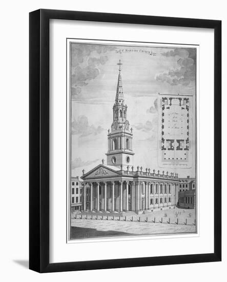 Church of St Martin-In-The-Fields, Westminster, London, C1730-null-Framed Giclee Print