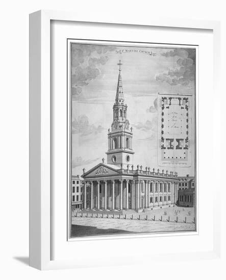 Church of St Martin-In-The-Fields, Westminster, London, C1730-null-Framed Giclee Print