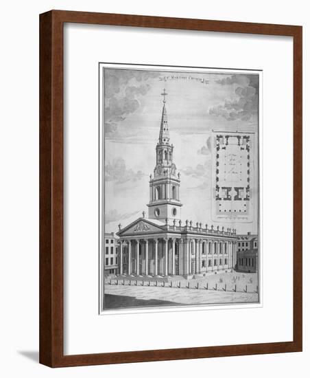 Church of St Martin-In-The-Fields, Westminster, London, C1730-null-Framed Giclee Print