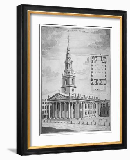 Church of St Martin-In-The-Fields, Westminster, London, C1730-null-Framed Giclee Print