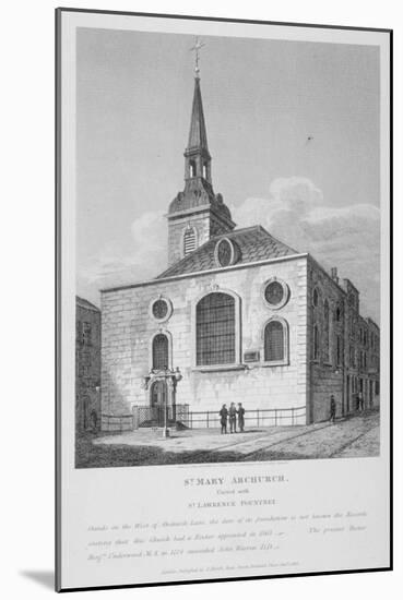 Church of St Mary Abchurch, City of London, 1812-Joseph Skelton-Mounted Giclee Print