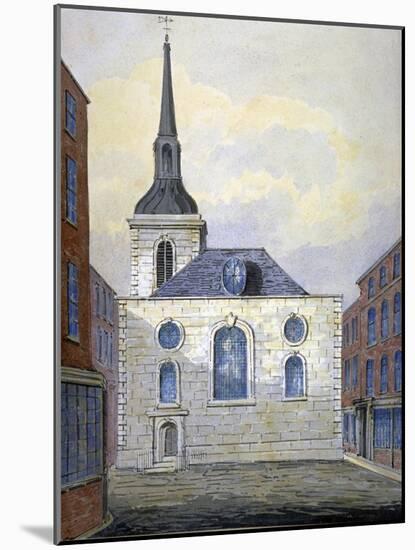 Church of St Mary Abchurch, City of London, C1815-William Pearson-Mounted Giclee Print