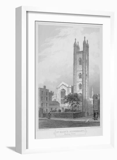 Church of St Mary Aldermary, City of London, 1839-John Le Keux-Framed Giclee Print