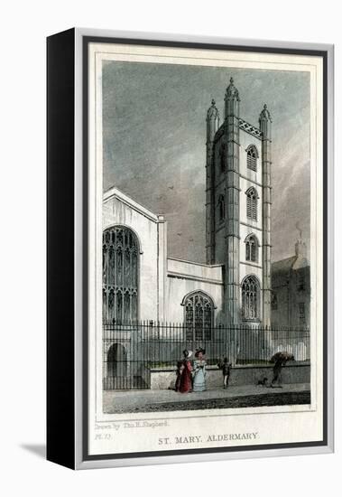 Church of St Mary Aldermary, City of London, C1830-W Watkins-Framed Premier Image Canvas