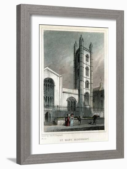 Church of St Mary Aldermary, City of London, C1830-W Watkins-Framed Giclee Print