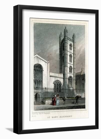 Church of St Mary Aldermary, City of London, C1830-W Watkins-Framed Giclee Print