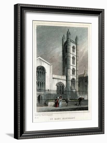 Church of St Mary Aldermary, City of London, C1830-W Watkins-Framed Giclee Print