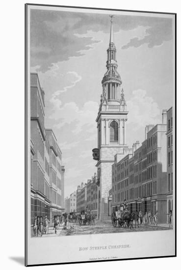 Church of St Mary-Le-Bow, Cheapside, City of London, 1798-Thomas Malton II-Mounted Giclee Print