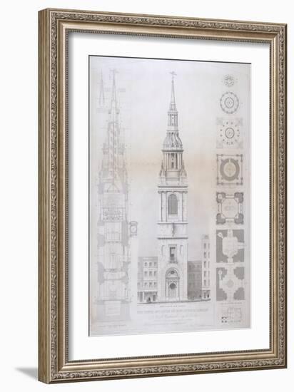 Church of St Mary Le Bow, City of London, 1850-John Le Keux-Framed Giclee Print