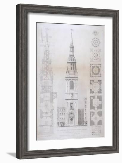 Church of St Mary Le Bow, City of London, 1850-John Le Keux-Framed Giclee Print