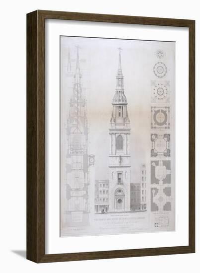 Church of St Mary Le Bow, City of London, 1850-John Le Keux-Framed Giclee Print