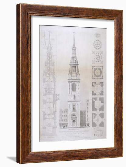 Church of St Mary Le Bow, City of London, 1850-John Le Keux-Framed Giclee Print