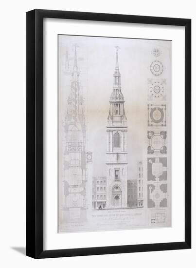 Church of St Mary Le Bow, City of London, 1850-John Le Keux-Framed Giclee Print