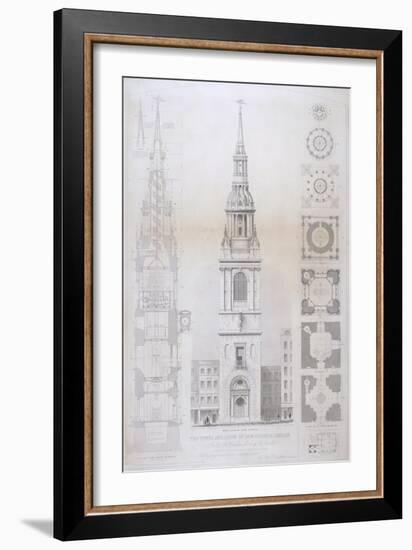 Church of St Mary Le Bow, City of London, 1850-John Le Keux-Framed Giclee Print