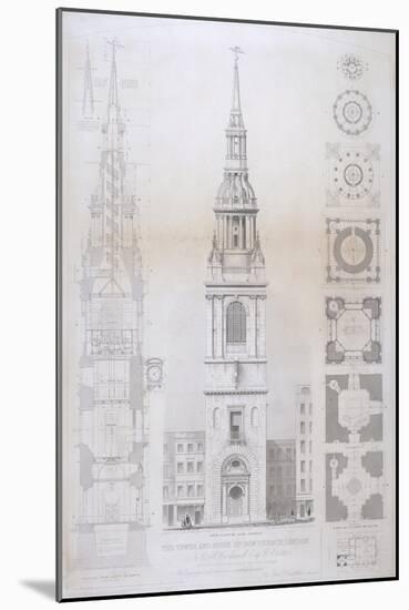 Church of St Mary Le Bow, City of London, 1850-John Le Keux-Mounted Giclee Print