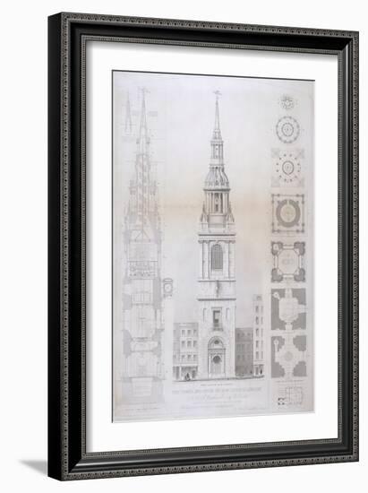 Church of St Mary Le Bow, City of London, 1850-John Le Keux-Framed Giclee Print