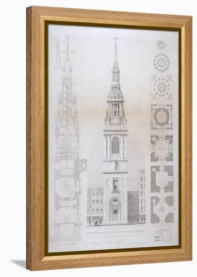 Church of St Mary Le Bow, City of London, 1850-John Le Keux-Framed Premier Image Canvas