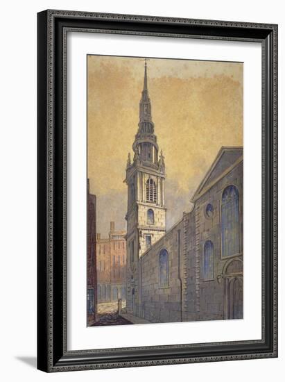 Church of St Mary Le Bow from Bow Churchyard, City of London, C1815-William Pearson-Framed Giclee Print