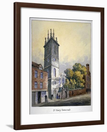 Church of St Mary Somerset, City of London, C1815-William Pearson-Framed Giclee Print