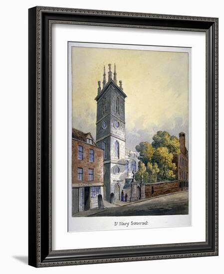 Church of St Mary Somerset, City of London, C1815-William Pearson-Framed Giclee Print