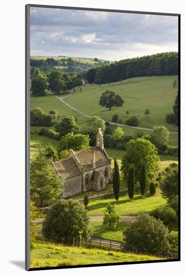 Church of St Mary the Virgin Surrounded by Beautiful Countryside, Lasborough in the Cotswolds-Adam Burton-Mounted Photographic Print