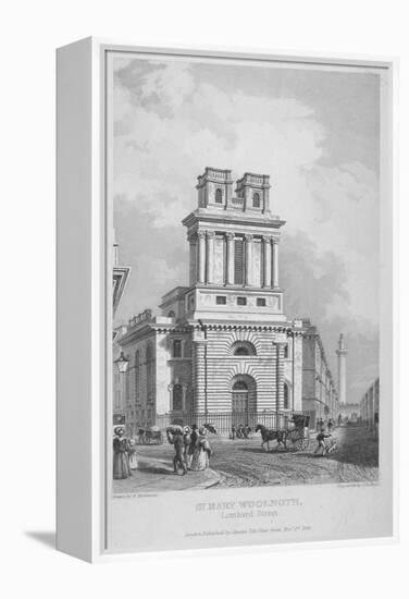 Church of St Mary Woolnoth, City of London, 1838-John Le Keux-Framed Premier Image Canvas