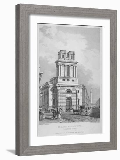 Church of St Mary Woolnoth, City of London, 1838-John Le Keux-Framed Giclee Print