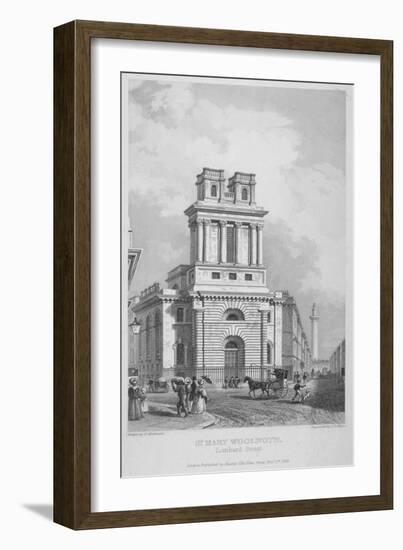 Church of St Mary Woolnoth, City of London, 1838-John Le Keux-Framed Giclee Print