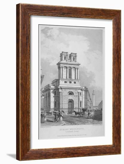 Church of St Mary Woolnoth, City of London, 1838-John Le Keux-Framed Giclee Print