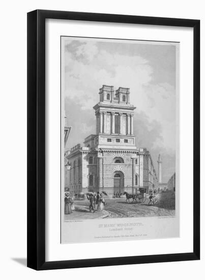 Church of St Mary Woolnoth, City of London, 1838-John Le Keux-Framed Giclee Print