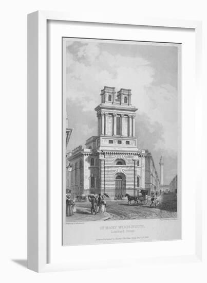 Church of St Mary Woolnoth, City of London, 1838-John Le Keux-Framed Giclee Print