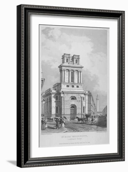 Church of St Mary Woolnoth, City of London, 1838-John Le Keux-Framed Giclee Print