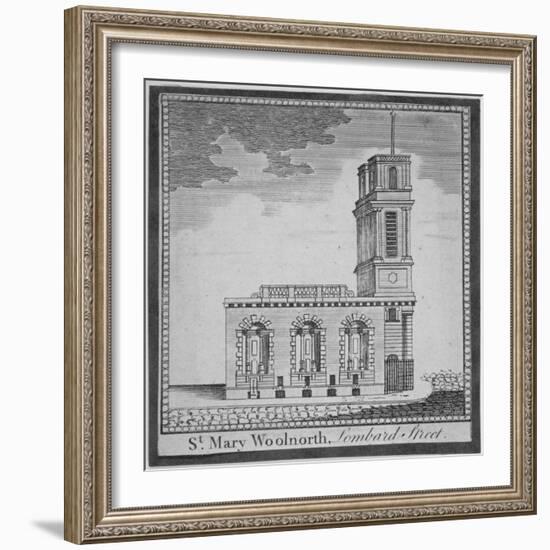 Church of St Mary Woolnoth from the North, City of London, 1770-null-Framed Giclee Print