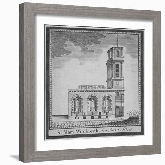 Church of St Mary Woolnoth from the North, City of London, 1770-null-Framed Giclee Print