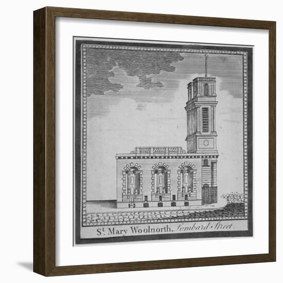 Church of St Mary Woolnoth from the North, City of London, 1770-null-Framed Giclee Print