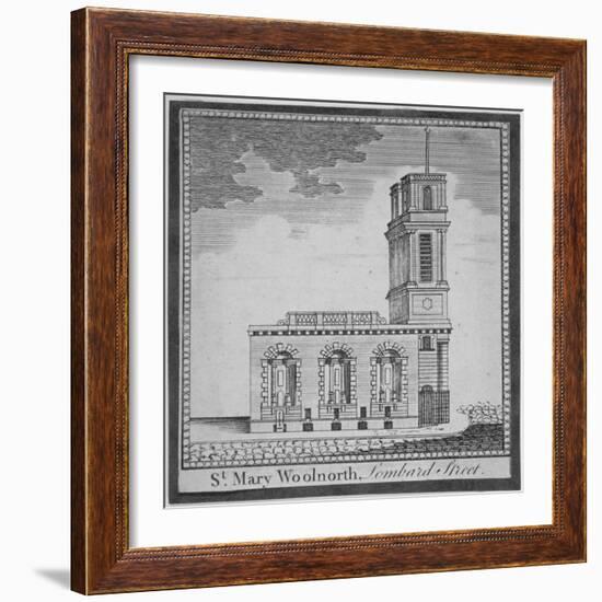 Church of St Mary Woolnoth from the North, City of London, 1770-null-Framed Giclee Print