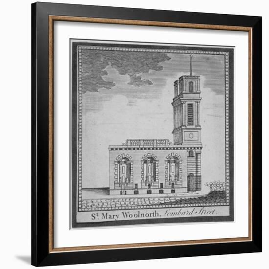 Church of St Mary Woolnoth from the North, City of London, 1770-null-Framed Giclee Print