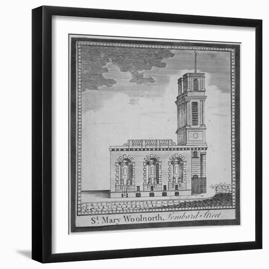 Church of St Mary Woolnoth from the North, City of London, 1770-null-Framed Giclee Print