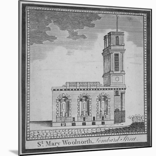 Church of St Mary Woolnoth from the North, City of London, 1770-null-Mounted Giclee Print