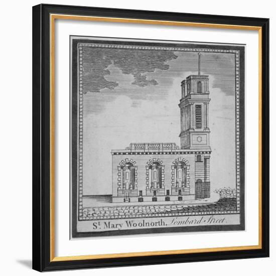 Church of St Mary Woolnoth from the North, City of London, 1770-null-Framed Giclee Print