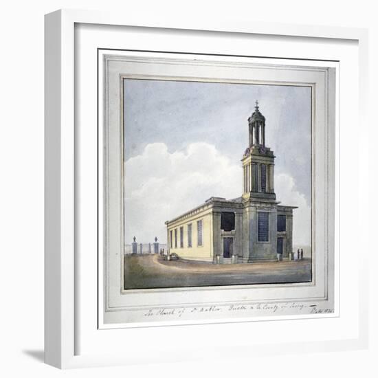 Church of St Matthew, Brixton, Lambeth, London, 1825-G Yates-Framed Giclee Print