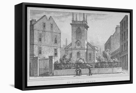 Church of St Olave Jewry, from Ironmonger Lane, City of London, 1830-null-Framed Premier Image Canvas