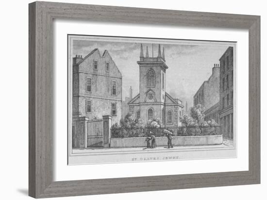 Church of St Olave Jewry, from Ironmonger Lane, City of London, 1830-null-Framed Giclee Print